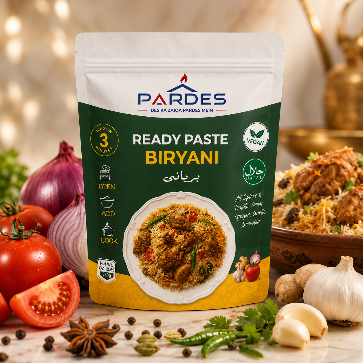 Biryani paste jar detail