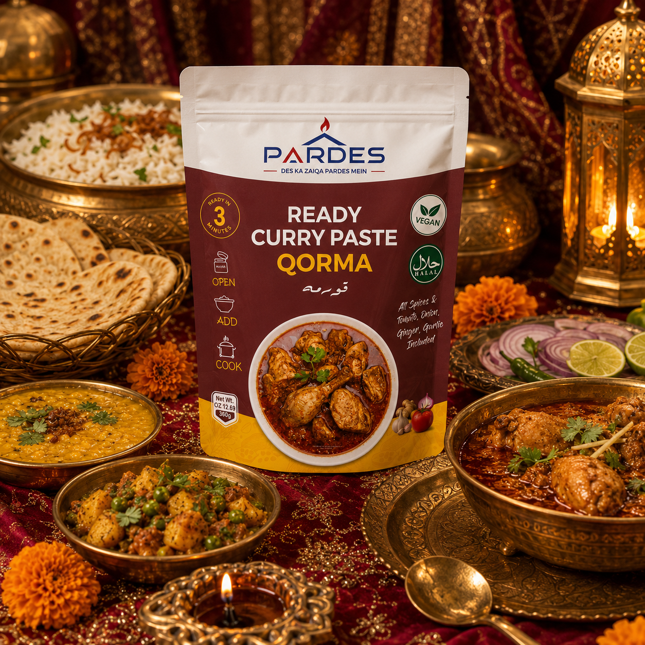 Pardes Foods Qorma Cooking Paste – Authentic Pakistani Recipe